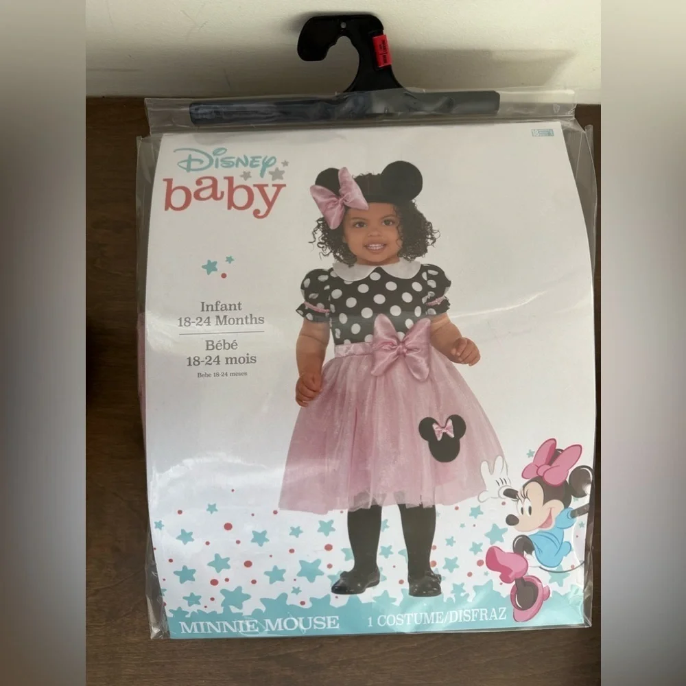 NWT Disney Baby Minnie Mouse • 18-24m • Costume Dress with Ears Accessory